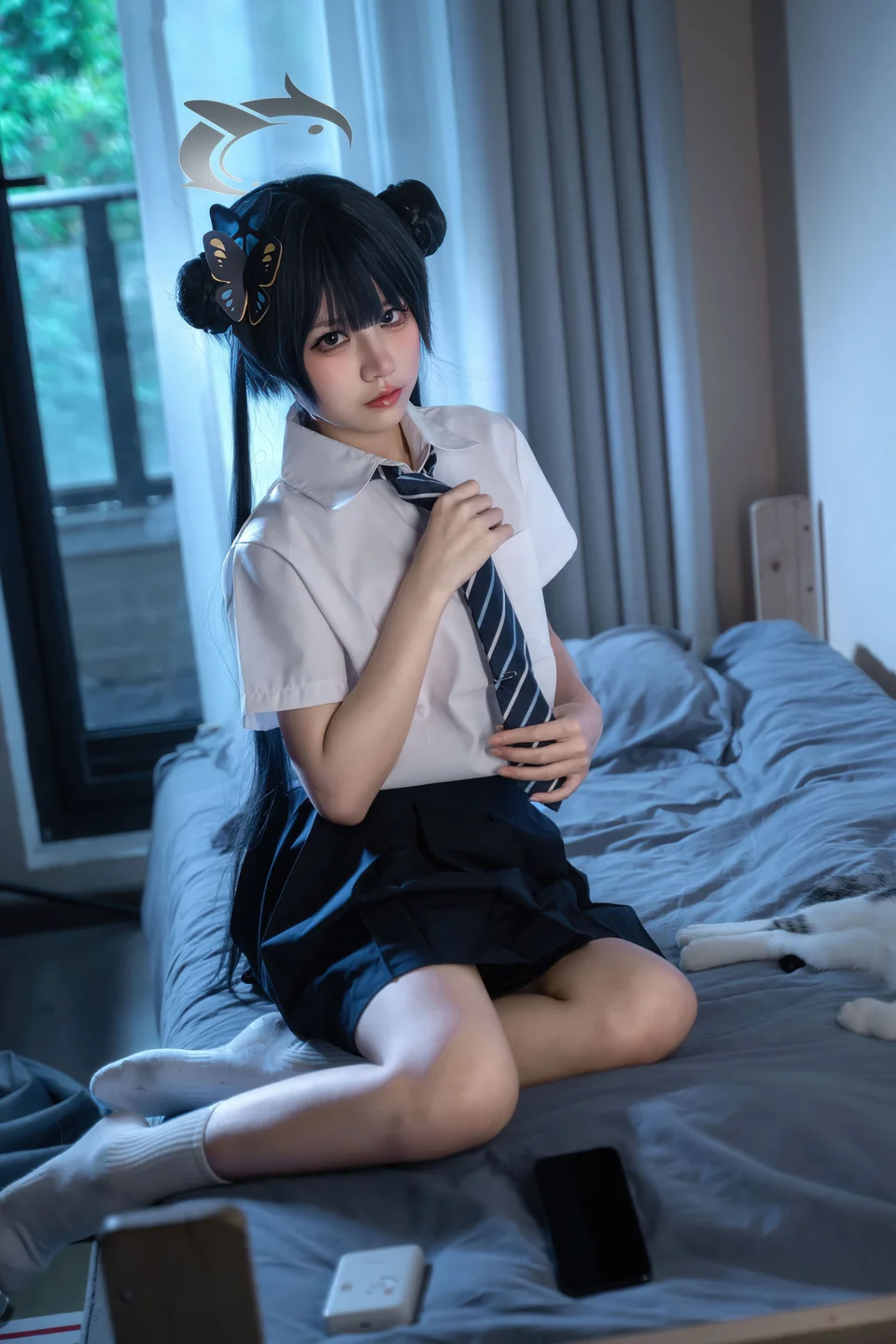 清水凪 - No.001 蔚蓝档案·龙华妃咲 JK [52P-526MB] tg@simisebaisi 【丝足阁】013.webp